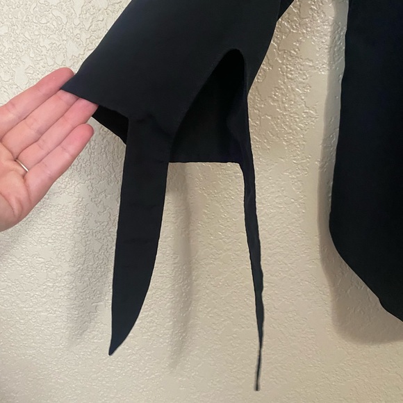 Lands End Bracelet Tie Sleeve Boatneck Blouse - Womens 12 - Picture 4 of 6